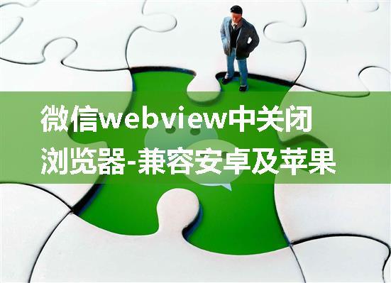 微信webview中关闭浏览器-兼容安卓及苹果