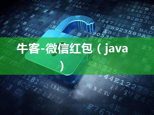 牛客-微信红包（java)