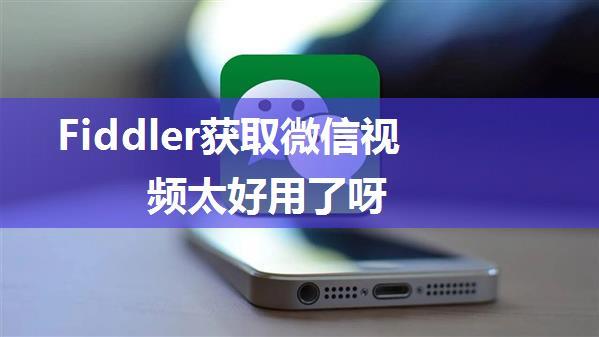 Fiddler获取微信视频太好用了呀