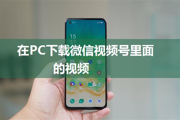 在PC下载微信视频号里面的视频