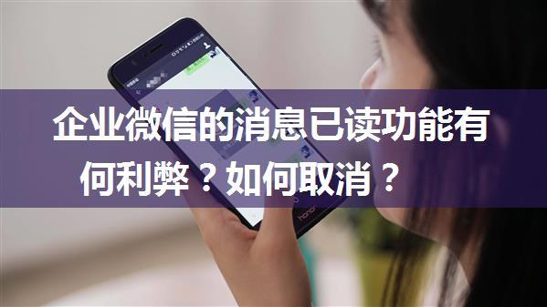 企业微信的消息已读功能有何利弊？如何取消？