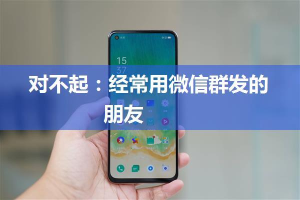 对不起：经常用微信群发的朋友