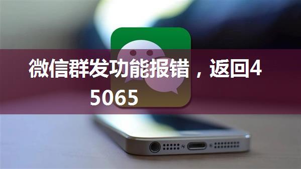 微信群发功能报错，返回45065