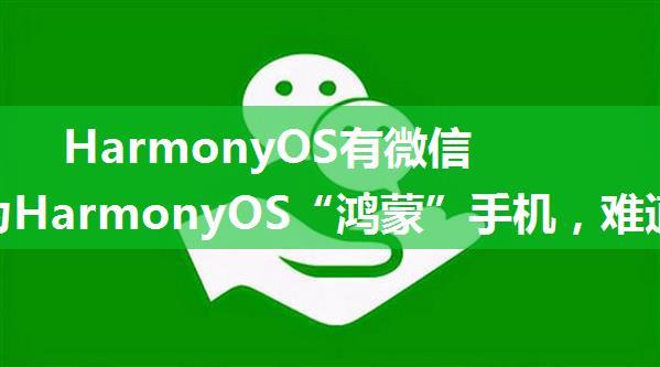 HarmonyOS有微信吗,华为HarmonyOS“鸿蒙”手机，难道没有微信？系统之战再升级。...