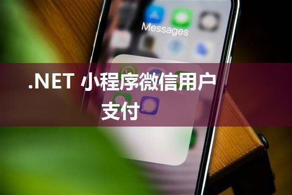 .NET 小程序微信用户支付