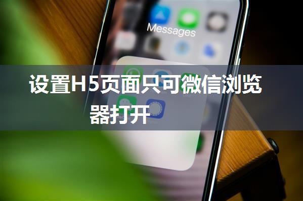 设置H5页面只可微信浏览器打开