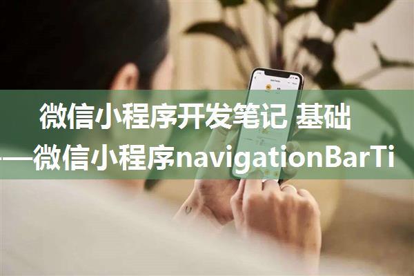 微信小程序开发笔记 基础篇①——微信小程序navigationBarTitleText导航栏标题设置