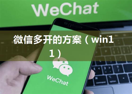 微信多开的方案（win11）