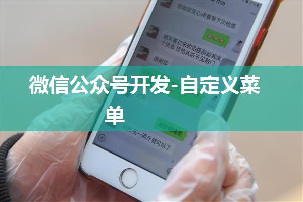 微信公众号开发-自定义菜单