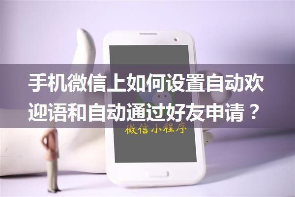 手机微信上如何设置自动欢迎语和自动通过好友申请？