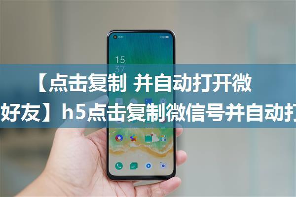 【点击复制 并自动打开微信添加好友】h5点击复制微信号并自动打开微信添加好友