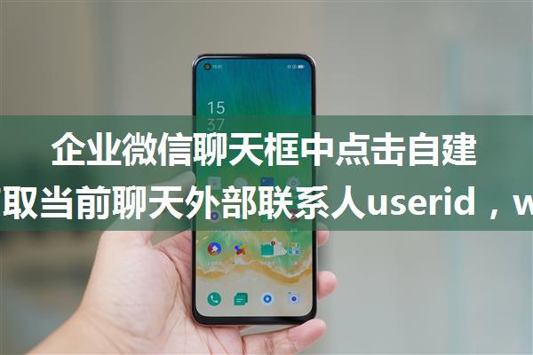 企业微信聊天框中点击自建应用获取当前聊天外部联系人userid，wx.agentConfig调用