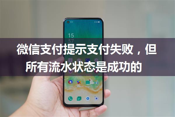 微信支付提示支付失败，但所有流水状态是成功的