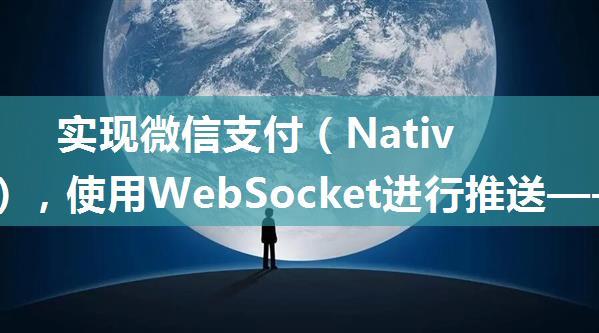 实现微信支付（Native支付），使用WebSocket进行推送——1.简单介绍