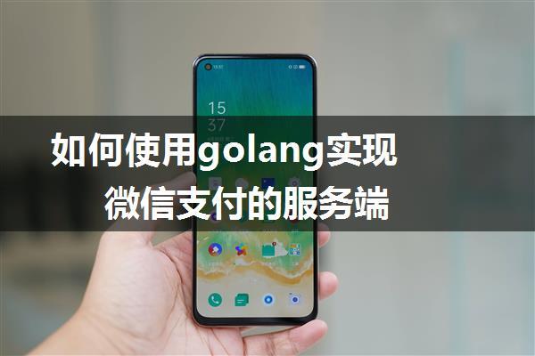 如何使用golang实现微信支付的服务端