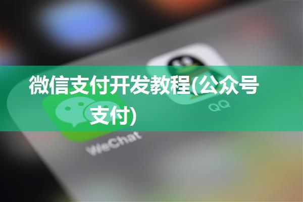 微信支付开发教程(公众号支付)