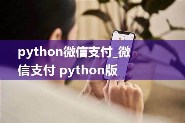 python微信支付_微信支付 python版