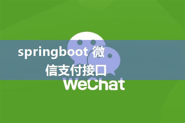 springboot 微信支付接口