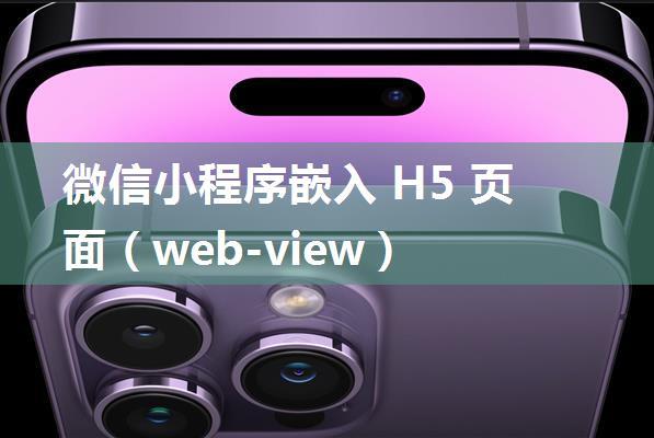 微信小程序嵌入 H5 页面（web-view）