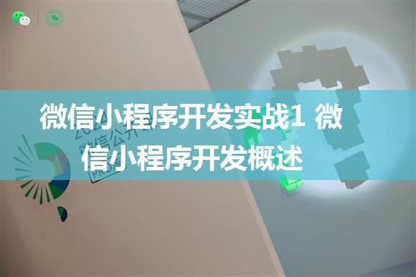 微信小程序开发实战1 微信小程序开发概述