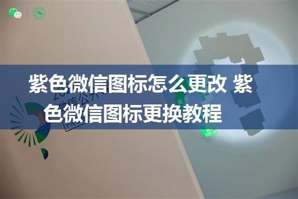 紫色微信图标怎么更改 紫色微信图标更换教程