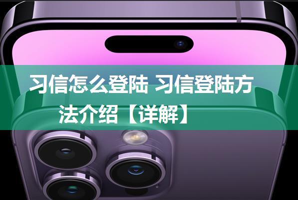 习信怎么登陆 习信登陆方法介绍【详解】