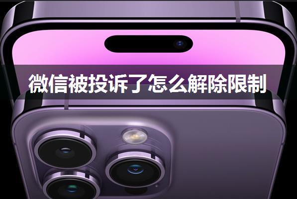 微信被投诉了怎么解除限制