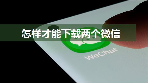 怎样才能下载两个微信