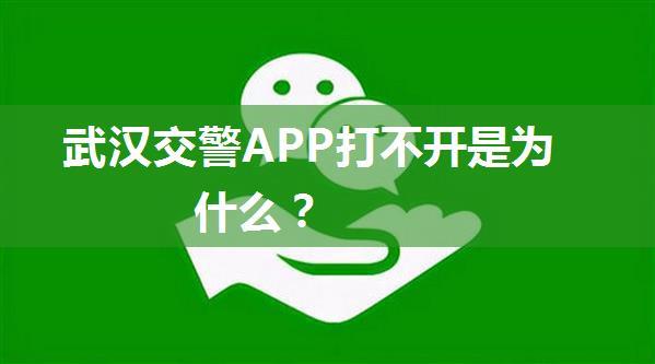 武汉交警APP打不开是为什么？