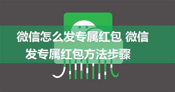 微信怎么发专属红包 微信发专属红包方法步骤