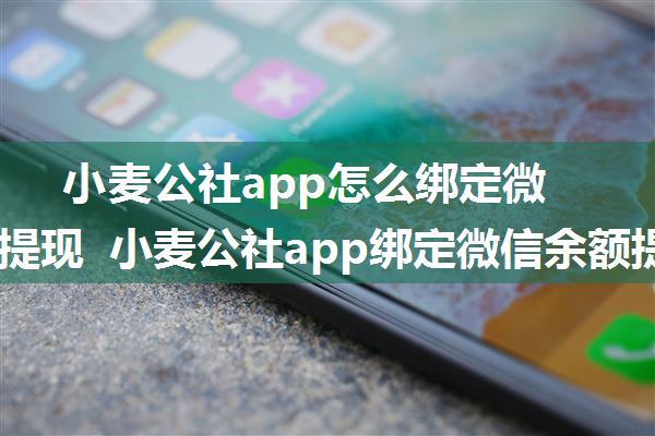 小麦公社app怎么绑定微信余额提现 小麦公社app绑定微信余额提现方法【教程】