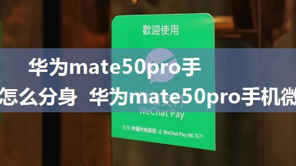 华为mate50pro手机微信怎么分身 华为mate50pro手机微信分身方法【教程】