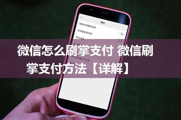 微信怎么刷掌支付 微信刷掌支付方法【详解】