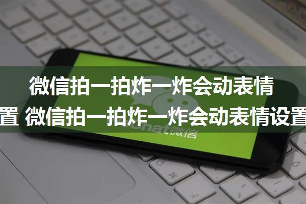 微信拍一拍炸一炸会动表情怎么设置 微信拍一拍炸一炸会动表情设置方法【详解】