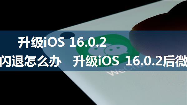 升级iOS 16.0.2后微信闪退怎么办  升级iOS 16.0.2后微信闪退解决办法【教程】