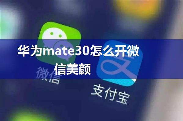 华为mate30怎么开微信美颜