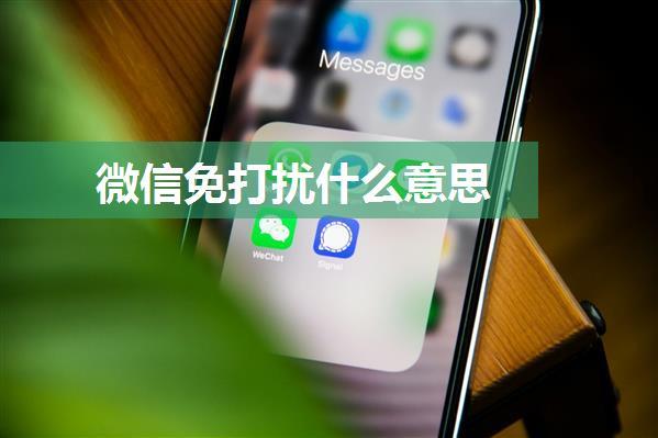 微信免打扰什么意思
