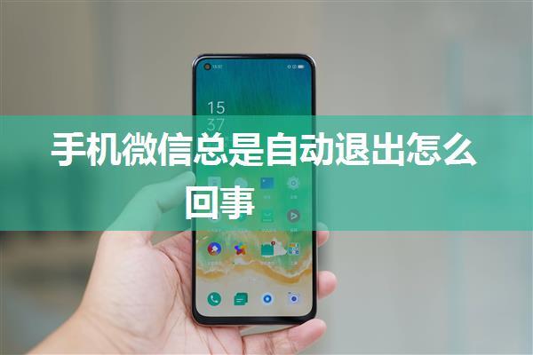 手机微信总是自动退出怎么回事